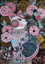 Quadro gatto tela 50/70 cm