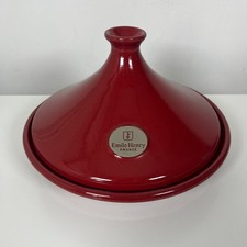Emile Henry Tagine Tajine Rosso 26 cm – Pentola da cucina marocchina in ceramica cottura lenta