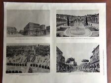 Stampa del 1931 Progetto Piano Regolatore Roma barberini Gianicolo Albani Circo