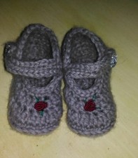 Scarpette neonato LANA MAGLIA idea regalo natale artigianato 