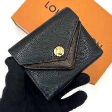 Portafoglio Louis Vuitton Monogram Doppia V Compatto Trifold Nero Ottime Condizioni