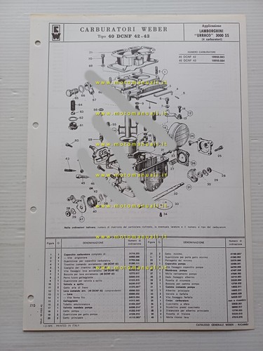 Weber carburatore dcnf - weber,