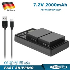 2 pezzi 2000 mAh EN-EL9