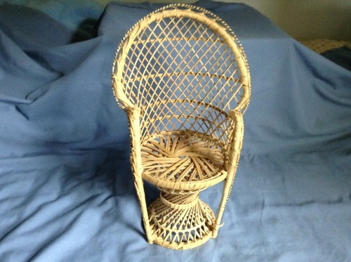 Sedia vintage vimini pavone - sedia,