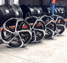 SET 4 CERCHI IN LEGA MG HS 18" CERCHIO 7,5J TAGLIO DIAMANTATO NERO OEM 10949788 ORIGINALI X4