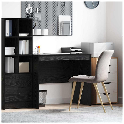 Scrittoio rovere nero - rovere, 90x50x76