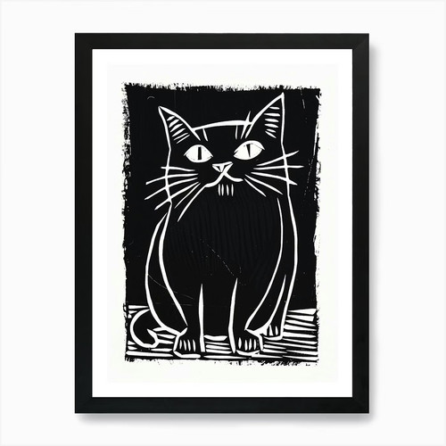 Quadro esotico linocut pelo - quadro,