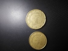 Monete in euro:N° 2 monete di Cipro da 10 cent.e 20 cent.anno 2008.Circolate
