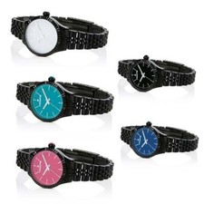 Orologio Donna HOOPS LUXURY NOIR Bracciale Acciaio Nero Colorato