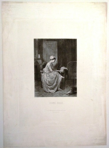 Stampa antica grande giovane - stampa,