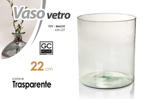 Vaso vetro trasparente - vaso,