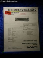 Sony Service Manual CDX S1000 /S2000 /S2000C CD Player (#4276)