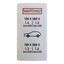 Adesivo pressione pneumatici per Citroën 2cv A/AZAM