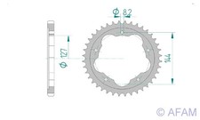 Pignone alluminio 41 denti 525