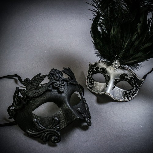 Maschera occhi mardigras nera - maschera,