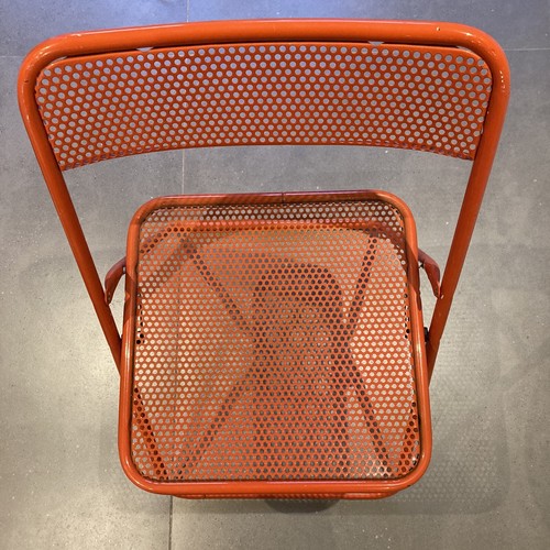 Sedia metallo rosso - in,