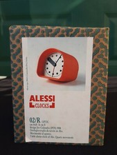 ?OROLOGIO TAVOLO O2/R OPTIC☆DESIGN JOE COLOMBO RITZ ITALORA☆ALESSI CLOCK in BOX