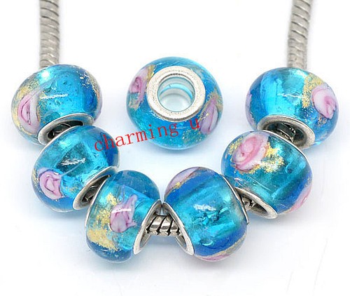 4pz perline lampwork con - perline, in