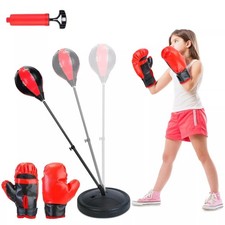 Sacco da Boxe per Bambini Junior Boxe Set con Guantoni da Boxe Altezza Regolabile Gratis