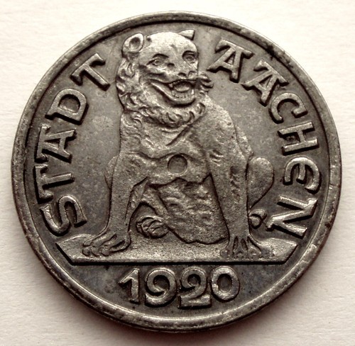 Stadt aachen pfennig 1920 - stadt,