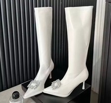 Stivali Alti Bianchi Donna