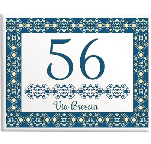 Targa ceramica mattonella - in,