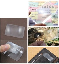 LENTE DI INGRANDIMENTO TASCABILE 3X CARTA DI CREDITO PER LETTURA MODELLISMO ECC.