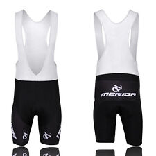 Merida Uomo Pettorina Ciclismo Pantaloncini Imbottiti Mountain Bike Bicicletta MTB Bavaglini Nero