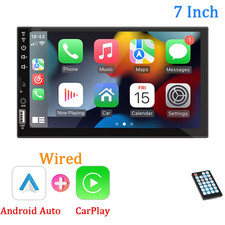 AUTORADIO 7" 1DIN TOUCH HD CARPLAY ANDROID AUTO FM AUX BLUETOOTH MIRRORLINK