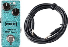 MXR M 296 Classic 108 Fuzz Mini Set Effetto Pedale Chitarra Elettrica Pedale Cavo 6m