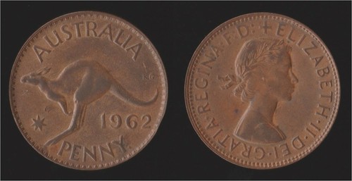 Australia penny 1962 canguro - penny,