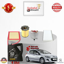 KIT TAGLIANDO FILTRI + OLIO PEUGEOT 308 1.6 HDi 110 FAP 68KW 92CV DAL 2011 ->