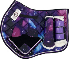 Set Sottosella Equitazione Sublimazione Inglese Da Salto per Cavallo Con Bordatu