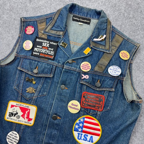 Gilet vintage harley davidson - vintage,