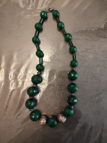 Collana donna perle verde