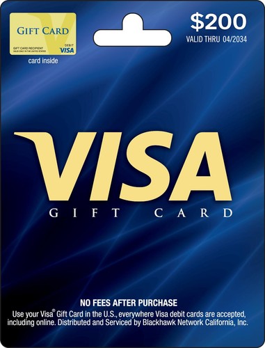 Visa physical gift card - gift,