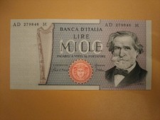 Banconota 1000 Lire Giuseppe Verdi – Fior di Stampa | Banca d’Italia