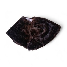 Emporio Armani 80s Vintage Archive Brown Faux Fur Cape Scarf Poncho Italy 42-M