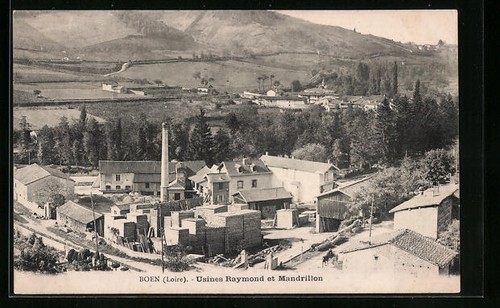 Cpa boen usines raymond - cpa, boen,