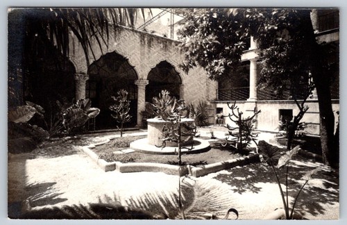 Cartolina epoca patio hotel - patio,
