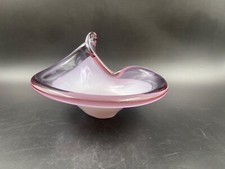 Vaso centrotavola soprammobile porta frutta vetro Murano artistico bicolore