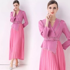 Abito Lungo Rosa Elegante