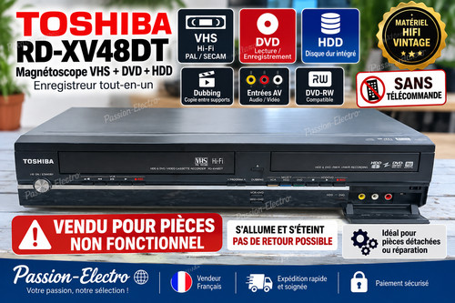 Toshiba xv48dt vhs dvd hdd - toshiba,