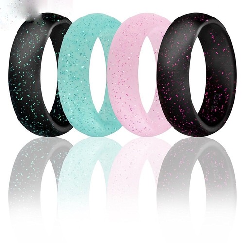 Anello donna silicone glitter