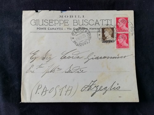 Busta intestata pont canavese - busta,