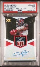 Chris Godwin 2017 Panini XR Rookie Patch Auto NFL Scudetto 1/1 PSA 7