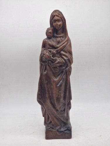 Scultura lignea madonna con - scultura,