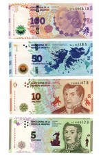 ARGENTINA LOT 4 BANKNOTES Peso