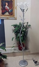 Piantana lampada da terra ferro battuto moderno murano sfere design svarovski