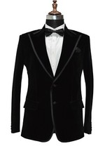 Men Black Smoking Jackets